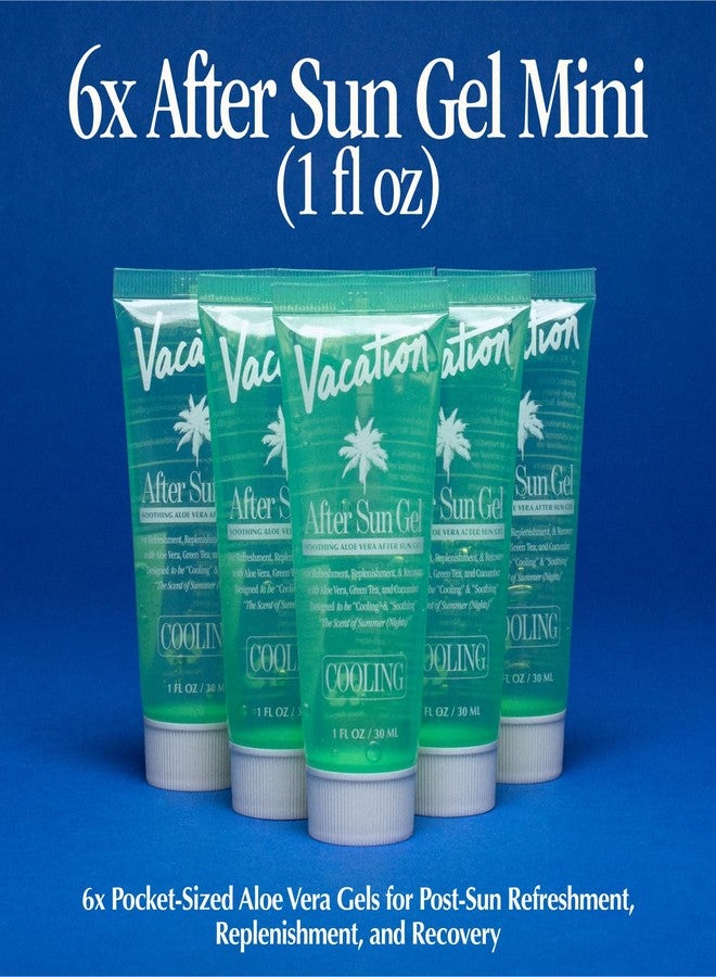 VACATION Mini After Sun Gel, Travel Size Soothing Aloe Vera Gel for Sunburn Relief, Hydrating & Cooling, Non-Sticky Aftersun Care, 1oz (Value Pack of 6) - Image 2